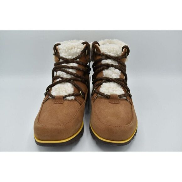 Sorel Womens Size 7 Harlow Lace Cozy Velvet Tan Blackened Brown Waterproof Boots - Picture 8 of 12